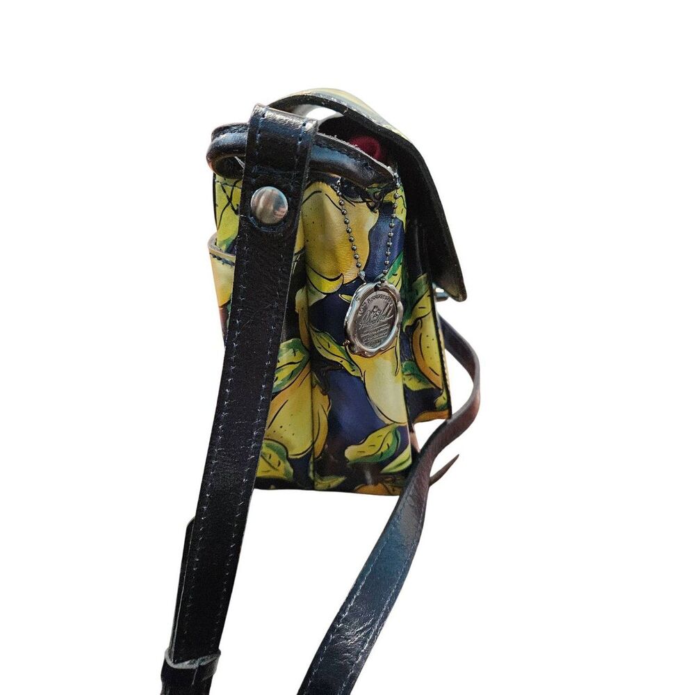 Patricia Nash Leandra Lemon Crossbody Bag Leather Limon - Picture 3 of 11